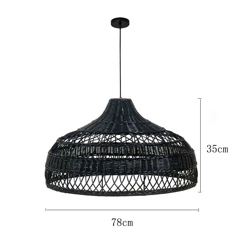 New Chinese Style Pendant Lights Rattan Handmake Hanging Lamp for Living Room Decoration Dining Room Light Fixture E27 Luminaire