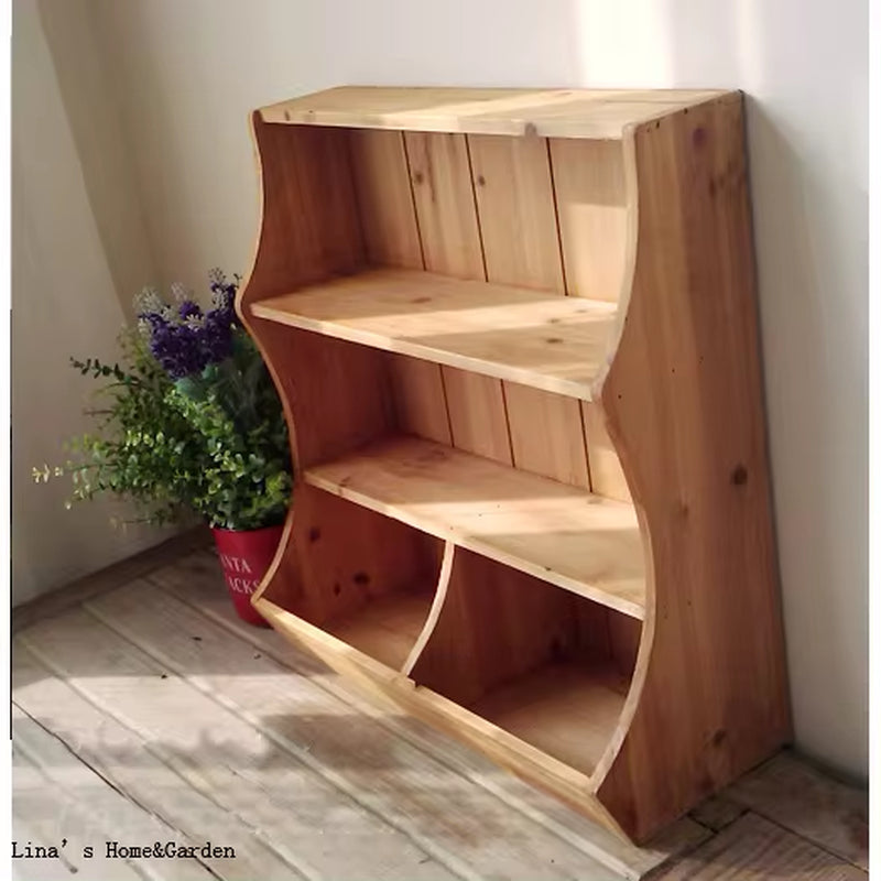 3 Tier Farmhouse Hand Crafted Solid French Style Wood Wall Shelf