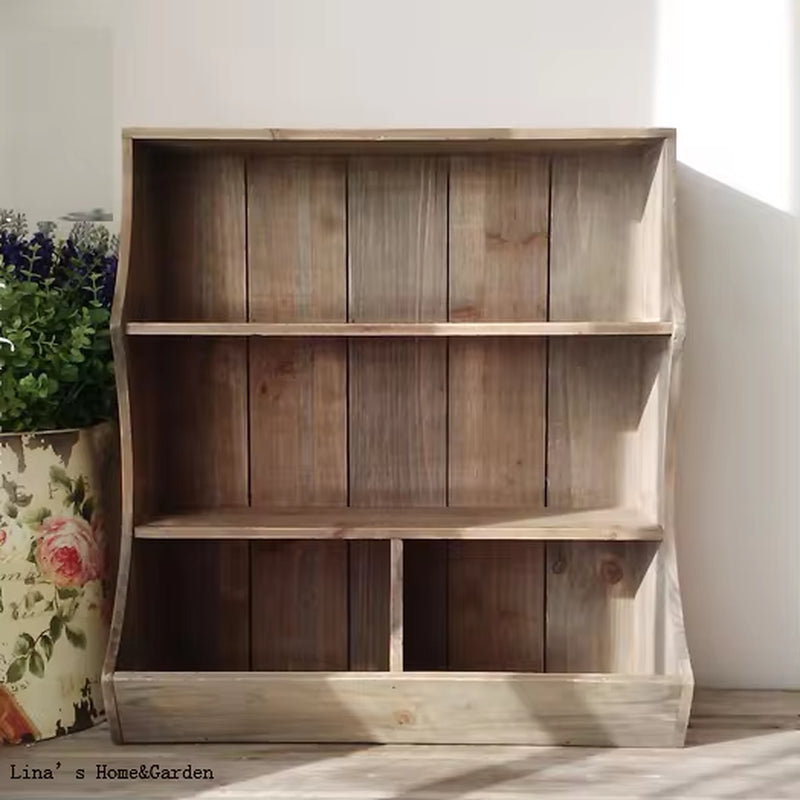 3 Tier Farmhouse Hand Crafted Solid French Style Wood Wall Shelf