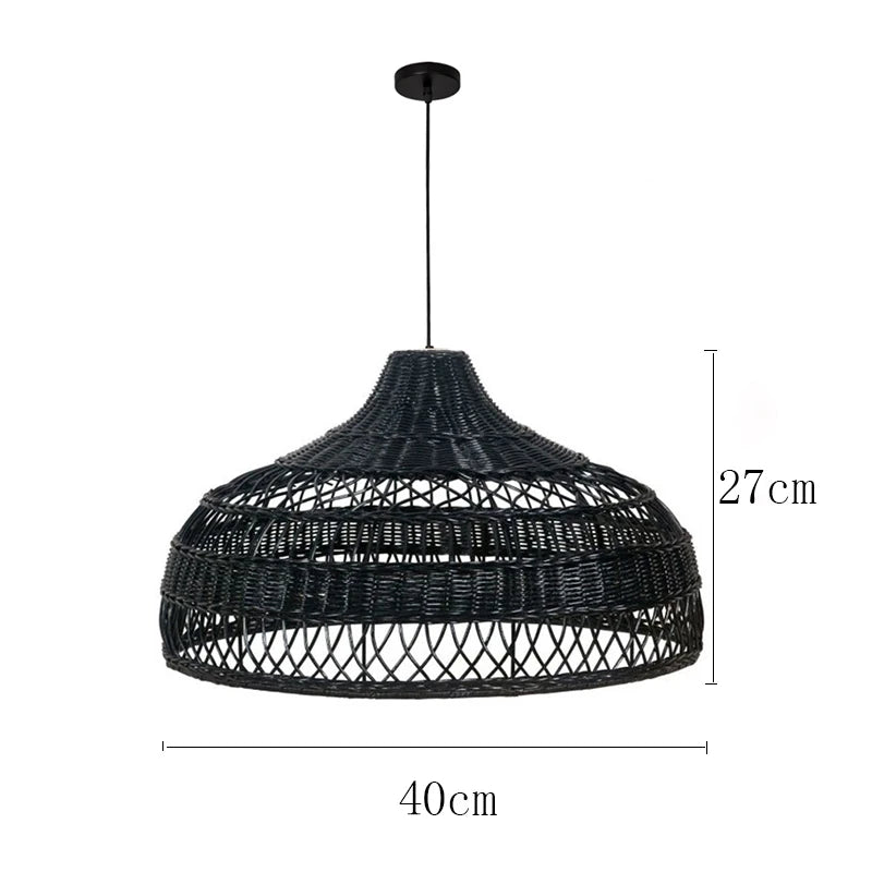 New Chinese Style Pendant Lights Rattan Handmake Hanging Lamp for Living Room Decoration Dining Room Light Fixture E27 Luminaire