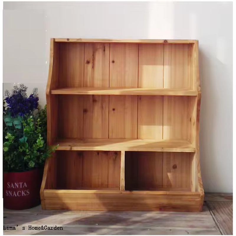 3 Tier Farmhouse Hand Crafted Solid French Style Wood Wall Shelf