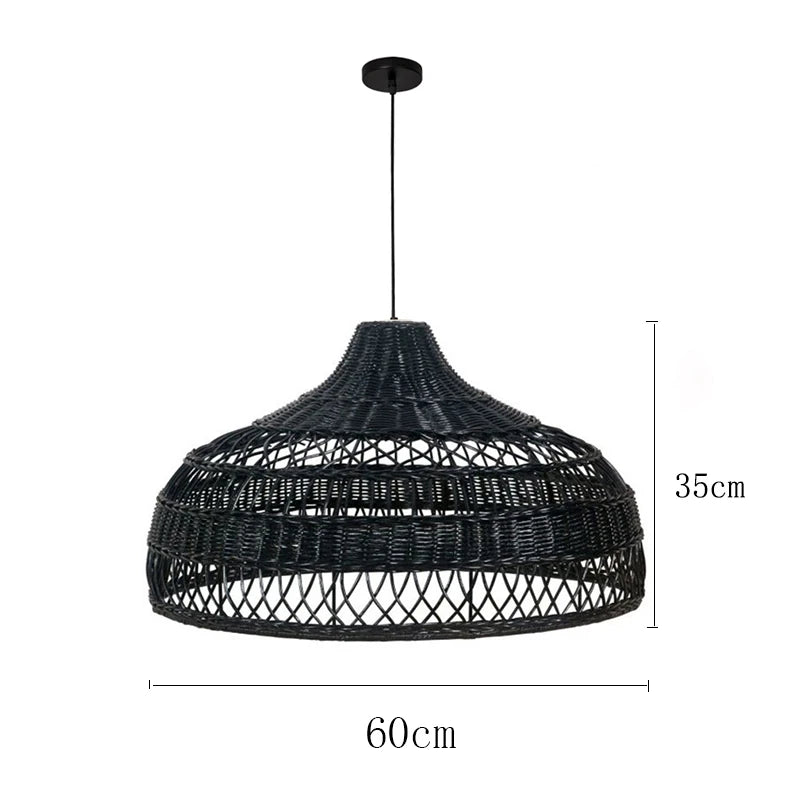 New Chinese Style Pendant Lights Rattan Handmake Hanging Lamp for Living Room Decoration Dining Room Light Fixture E27 Luminaire