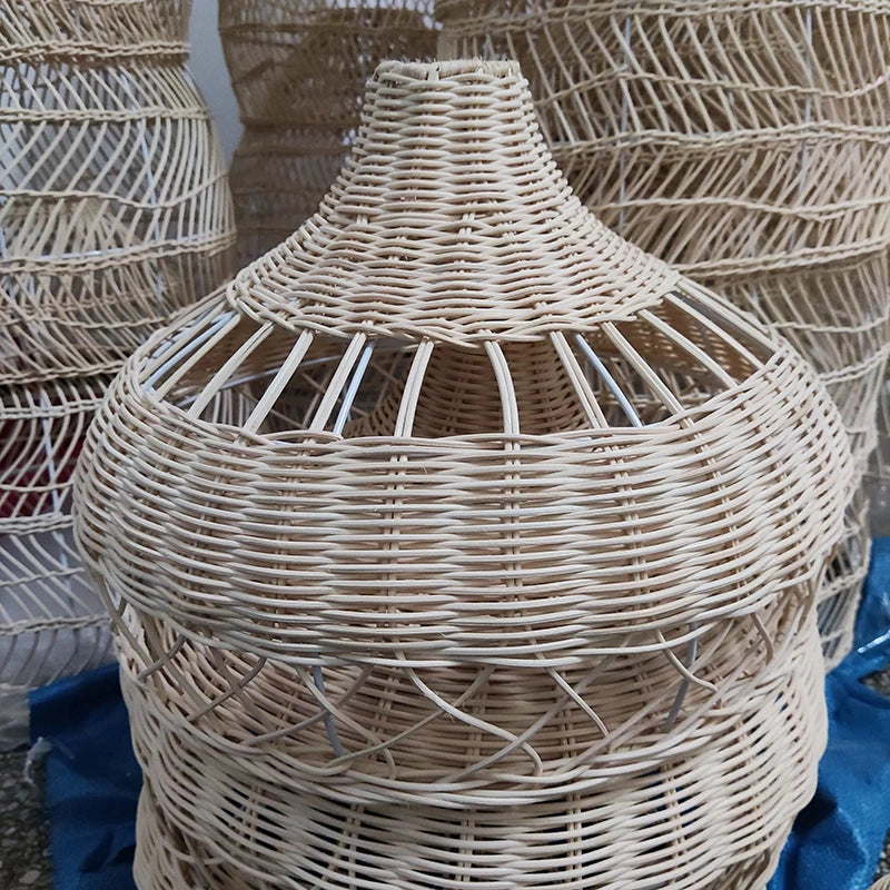 New Chinese Style Pendant Lights Rattan Handmake Hanging Lamp for Living Room Decoration Dining Room Light Fixture E27 Luminaire